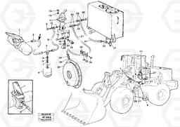 92921 Brake hoses: parking brake. L150/L150C VOLVO BM VOLVO BM L150/L150C SER NO - 2767/- 60708, Volvo Construction Equipment