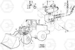 16392 Hydraulic system, 3:rd function, pressure draining. L150/L150C VOLVO BM VOLVO BM L150/L150C SER NO - 2767/- 60708, Volvo Construction Equipment