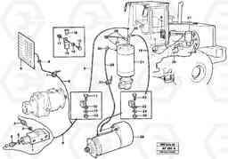 17683 Cable harness, secondary steering system. L150/L150C VOLVO BM VOLVO BM L150/L150C SER NO - 2767/- 60708, Volvo Construction Equipment