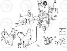 44424 Timing gear casing and gears. L150/L150C VOLVO BM VOLVO BM L150/L150C SER NO - 2767/- 60708, Volvo Construction Equipment