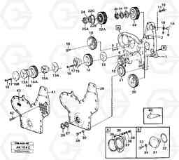 44428 Timing gear casing and gears L180/L180C VOLVO BM VOLVO BM L180/L180C SER NO -2532 / -60469 USA, Volvo Construction Equipment