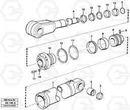 36814 Hydraulic cylinder, lifting. L180/L180C VOLVO BM VOLVO BM L180/L180C SER NO -2532 / -60469 USA, Volvo Construction Equipment