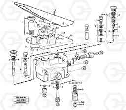 92564 Footbrake valve. L180/L180C VOLVO BM VOLVO BM L180/L180C SER NO -2532 / -60469 USA, Volvo Construction Equipment