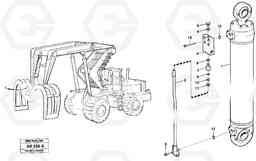 58357 Hydraulic cylinder with clutch body. L180/L180C VOLVO BM VOLVO BM L180/L180C SER NO -2532 / -60469 USA, Volvo Construction Equipment