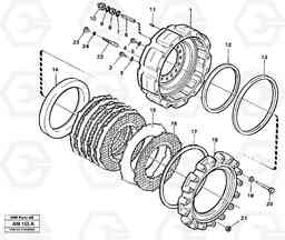 59783 Wheel brake, front L330C VOLVO BM VOLVO BM L330C SER NO - 60187, Volvo Construction Equipment