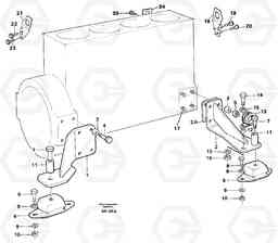 39097 Engine mounting L50C S/N 10967-, OPEN ROPS S/N 35001-, Volvo Construction Equipment