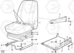 60105 Driver's seat, assembly L50C S/N 10967-, OPEN ROPS S/N 35001-, Volvo Construction Equipment