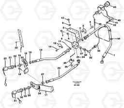 54497 Feed lines, hydraulic power take off Gp L50C S/N 10967-, OPEN ROPS S/N 35001-, Volvo Construction Equipment