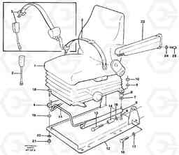 92307 Operator seat with fitting parts L90C, Volvo Construction Equipment