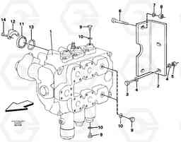54320 Control valve with fitting parts. L150C S/N 2768-SWE, 60701-USA, Volvo Construction Equipment