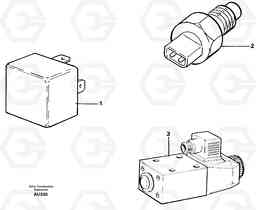 96851 Referens list. Relay, sender and solenoid valves L150C S/N 2768-SWE, 60701-USA, Volvo Construction Equipment