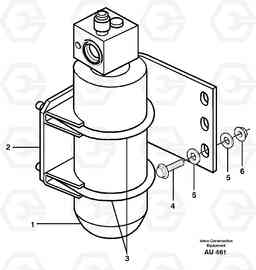 81913 Receiver drier with fitting parts. L150C S/N 2768-SWE, 60701-USA, Volvo Construction Equipment