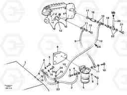 20753 Fuel pipes, fuel tank - injection pump. L180C S/N 2533-SWE, 60465-USA, Volvo Construction Equipment