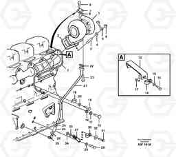 68179 Turbocharger with fitting parts L180C S/N 2533-SWE, 60465-USA, Volvo Construction Equipment