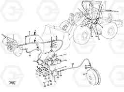 7525 Brake hoses, parking brake L180C S/N 2533-SWE, 60465-USA, Volvo Construction Equipment