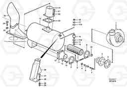 36186 Exhaust system, silencer L180C S/N 2533-SWE, 60465-USA, Volvo Construction Equipment