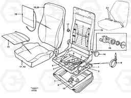 55426 Operator's seat. Be - Ge. L180C S/N 2533-SWE, 60465-USA, Volvo Construction Equipment