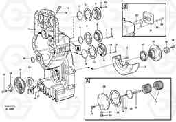 24197 Transfer case, housing and covers L220D SER NO 1001-, Volvo Construction Equipment