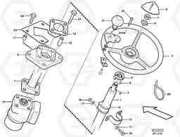 82186 Steering column with fitting parts L220D SER NO 1001-, Volvo Construction Equipment