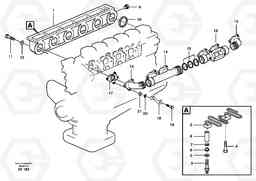 27347 Inlet manifold and exhaust manifold L220D SER NO 1001-, Volvo Construction Equipment