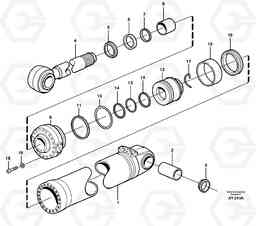 20910 Hydraulic cylinder, tilt L220D SER NO 1001-, Volvo Construction Equipment