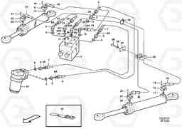 21379 Steering system: hoses, shift valve - steering cylinder. L220D SER NO 1001-, Volvo Construction Equipment