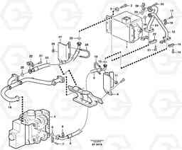 54719 Hydraulic system, feed and return lines 3rd function. L220D SER NO 1001-, Volvo Construction Equipment