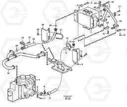 54722 Hydraulic system, 3rd and 4th function. Feed and return lines. L220D SER NO 1001-, Volvo Construction Equipment