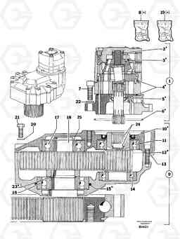25108 Slewing gear motor EC14 TYPE 246, 271, Volvo Construction Equipment