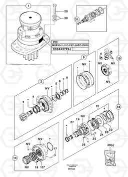 52108 Slewing gear motor EC70VV TYPE 233, Volvo Construction Equipment