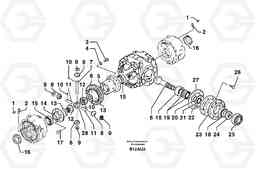 8702 Rear axle ( 1660 ) : differential EW70 TYPE 262, Volvo Construction Equipment