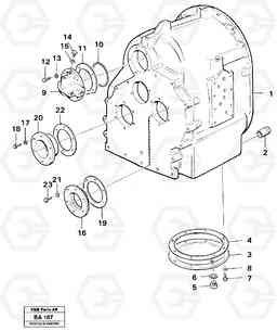 98228 Clutch housing with fitting parts A20 VOLVO BM A20, Volvo Construction Equipment