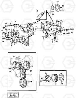 16557 Timing gear casing and gears A20 VOLVO BM A20, Volvo Construction Equipment