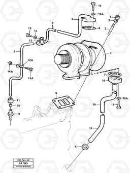 54002 Turbocharger with fitting parts A20 VOLVO BM A20, Volvo Construction Equipment