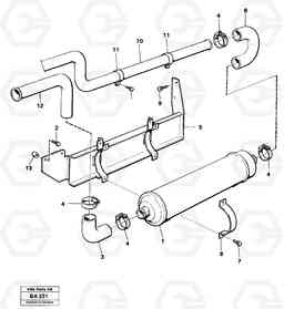 69547 Cooling system, oil-cooler transmission A20 VOLVO BM A20, Volvo Construction Equipment