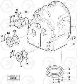 18721 Clutch housing with fitting parts A20 VOLVO BM A20, Volvo Construction Equipment