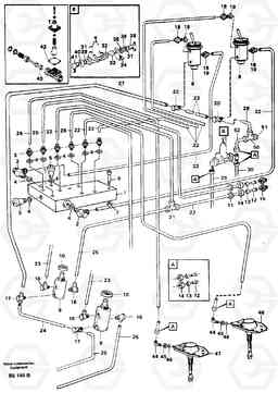 24011 Pneumatic system: Differential, cab A35 Volvo BM A35, Volvo Construction Equipment