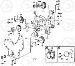 37099 Timing gear casing and gears A35 Volvo BM A35, Volvo Construction Equipment