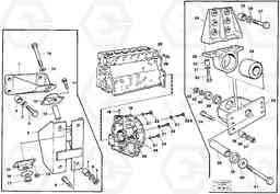 58188 Engine support and flywheel housing A35 Volvo BM A35, Volvo Construction Equipment