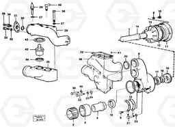 37109 Water pump and thermostat housing A35 Volvo BM A35, Volvo Construction Equipment