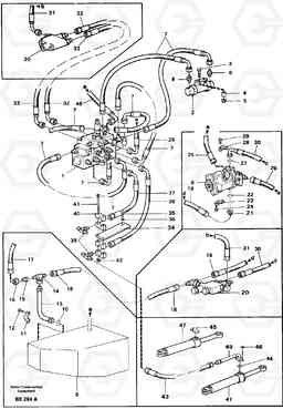 81957 Steering system pipe and hoses A35 Volvo BM A35, Volvo Construction Equipment