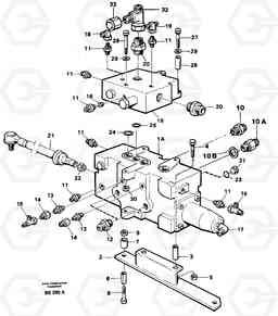 17084 Control valve with fitting parts A35 Volvo BM A35, Volvo Construction Equipment