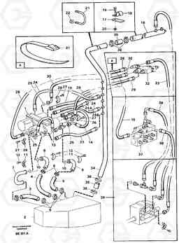 90838 Hydraulic system pipe and hoses A35 Volvo BM A35, Volvo Construction Equipment