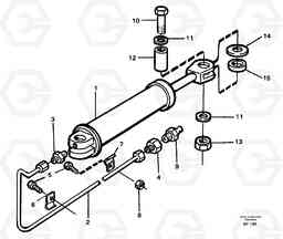 8451 Steering cylinder with fitting parts A25B A25B, Volvo Construction Equipment