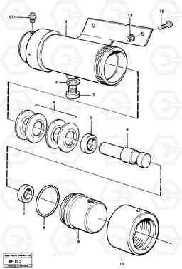 86971 Damping cylinder with fitting parts A25B A25B, Volvo Construction Equipment