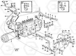 93251 Fuel injection pump, Oil pipes and vacuum hose A40 VOLVO BM VOLVO BM A40 SER NO - 1151/- 60026, Volvo Construction Equipment