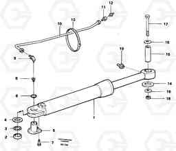 27665 Hydraulic cylinder with fitting parts A40 VOLVO BM VOLVO BM A40 SER NO - 1151/- 60026, Volvo Construction Equipment
