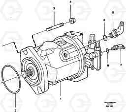 53762 Hydraulic pump with fitting parts A30C VOLVO BM VOLVO BM A30C SER NO - 2320/- 2275, USA, Volvo Construction Equipment