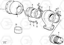 85127 Exhaust pressure regulator with Fitting Parts A20C SER NO 3052-, Volvo Construction Equipment