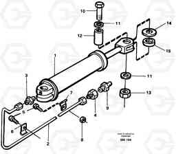 17042 Steering cylinder with fitting parts A20C SER NO 3052-, Volvo Construction Equipment